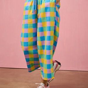 lucy and yak large chuck trousers chessie print large